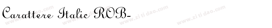 Carattere Italic ROB字体转换